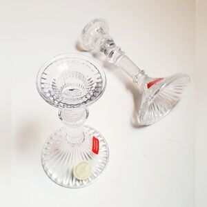 Lenox Full Lead Crystal Candlestick Holders (Set Of 2) Made In Austria